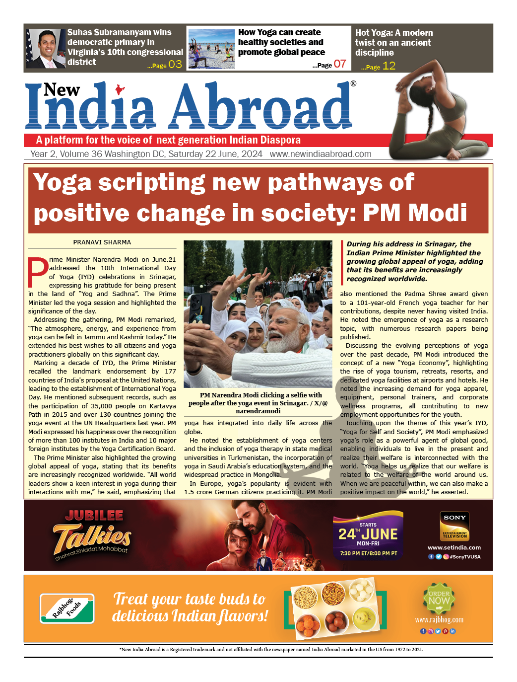 Yoga scripting new pathways of positive change in society, says Modi on International Yoga Day